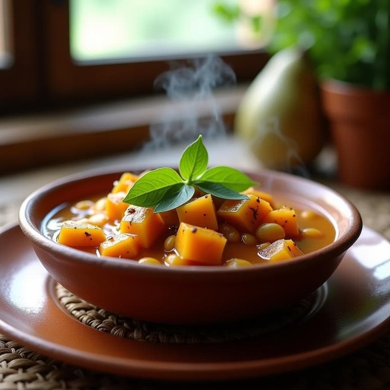 Estofado de Frijoles Mungo y Calabaza: Receta Peruana Vegana en Olla Exprés