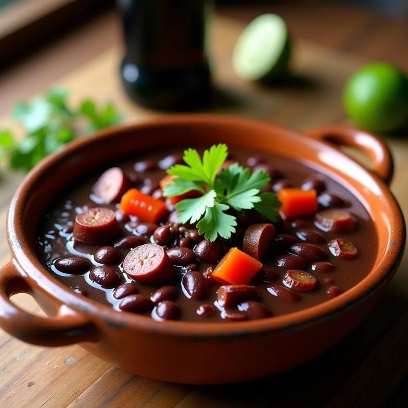 Estofado de Frijoles Negros con Cerveza Negra y Chorizo Vegano: Receta Cubana en Olla Lenta