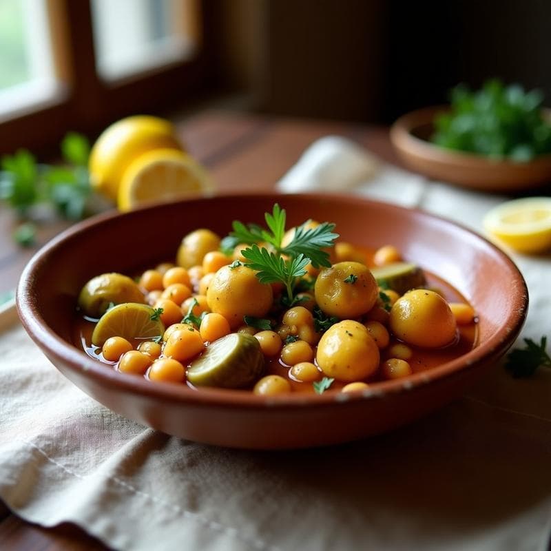 Estofado de Garbanzos y Alcachofas con Especias de Baharat: Receta Magrebí en Thermomix