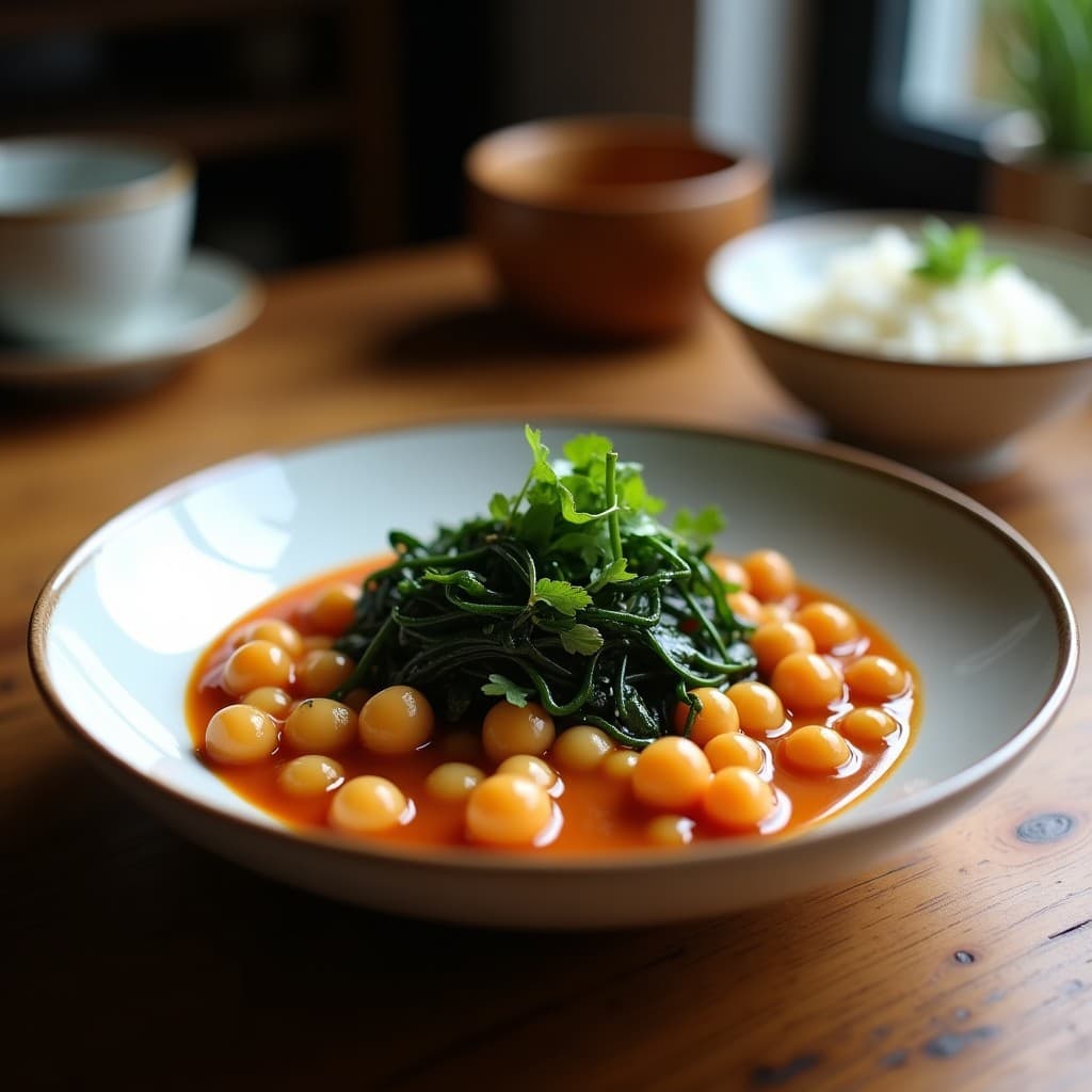 Estofado de Garbanzos y Algas Wakame: Receta Vegana con Sabor a Mar en Thermomix