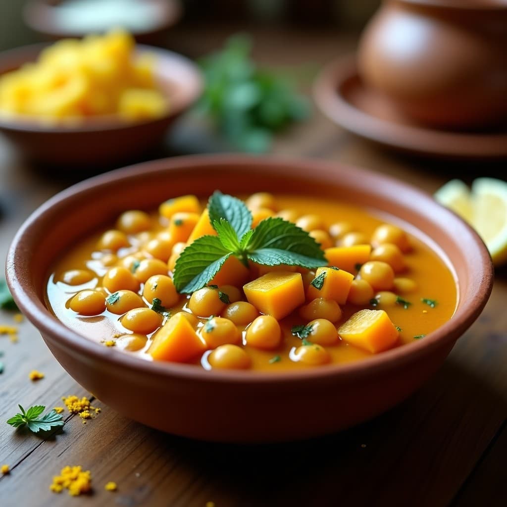 Estofado de Garbanzos y Calabaza: Receta Andina en Olla Lenta con Ají Amarillo