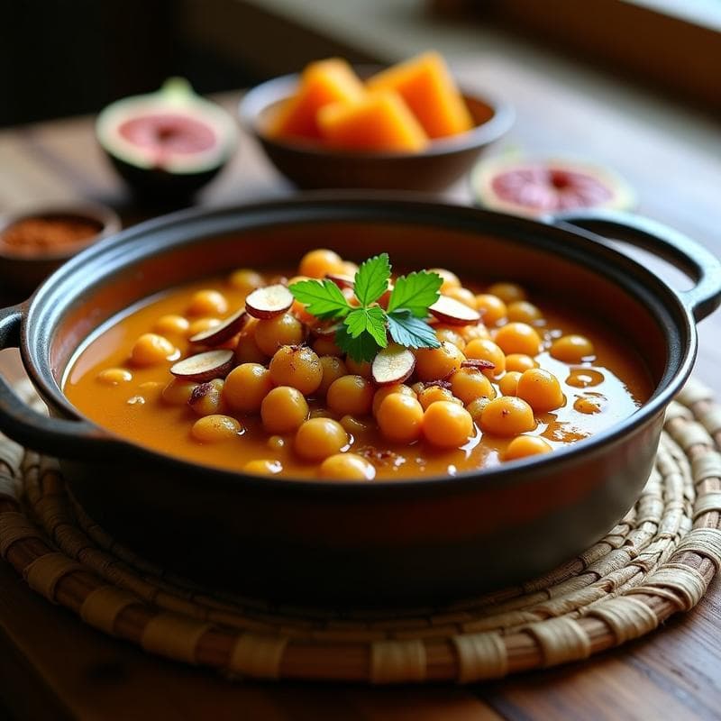 Estofado de Garbanzos y Calabaza con Ras el Hanout: Receta Marroquí en Olla Lenta