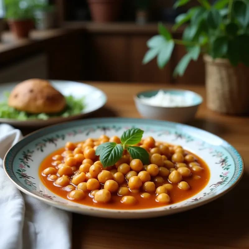 Estofado de Garbanzos Negros con Leche de Coco y Limón Kaffir: Receta Tailandesa Vegana en Olla Lenta