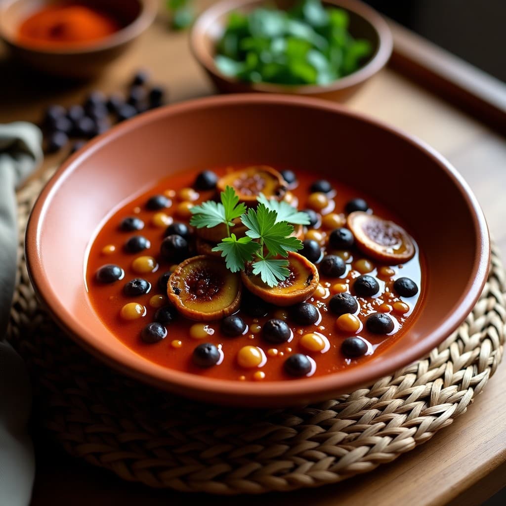 Estofado de Garbanzos Negros con Pimentón de la Vera: Receta Española en Olla Lenta Sin Gluten
