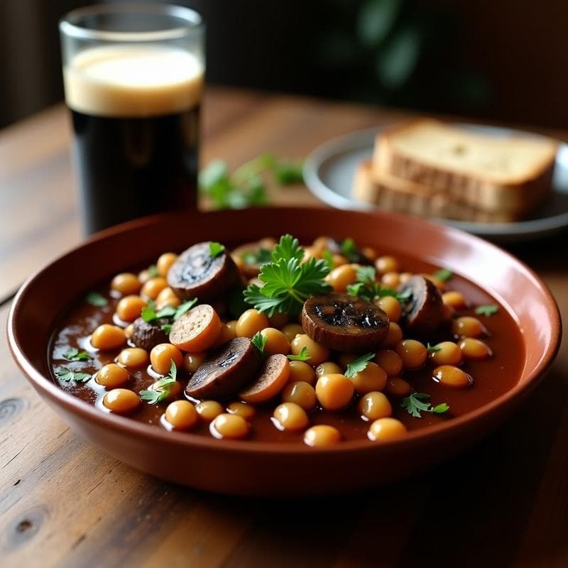 Estofado de Garbanzos y Portobello con Cerveza Negra: Receta en Olla Express y Alta en Proteína
