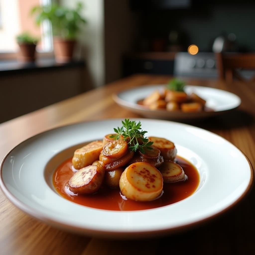 Estofado de Hongos Shannon y Apio con Reducción de Oporto: Receta Irlanda Vegana en Olla Lenta