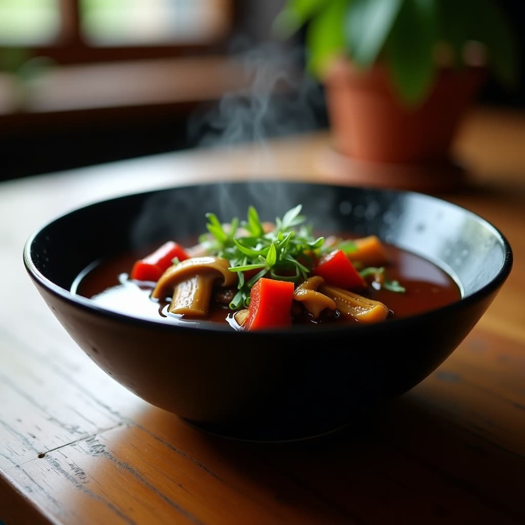 Estofado de Hongos Ostra y Tamarindo: Receta Vegana y Umami en Olla Lenta