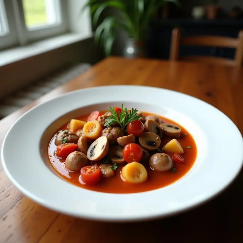 Estofado de Hongos Ostra y Tomates Secos: Receta en Olla Lenta con Toque Mediterráneo