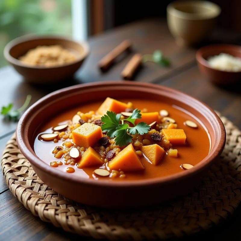 Estofado de jackfruit y batata con especias marroquíes: Receta vegana en olla lenta