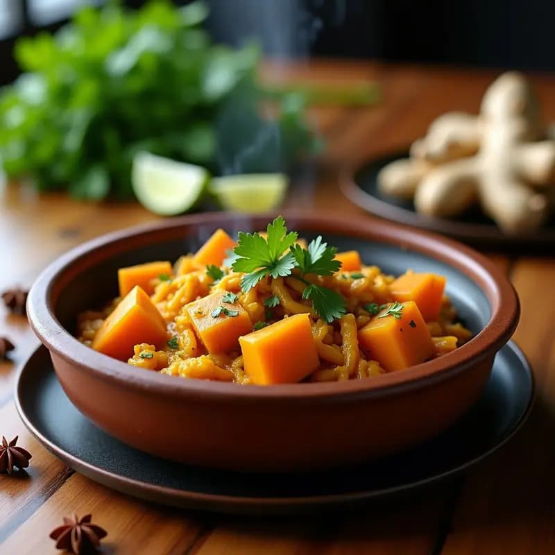 Estofado de Jackfruit y Batata: Receta Brasileña Vegana con Toque de Cúrcuma