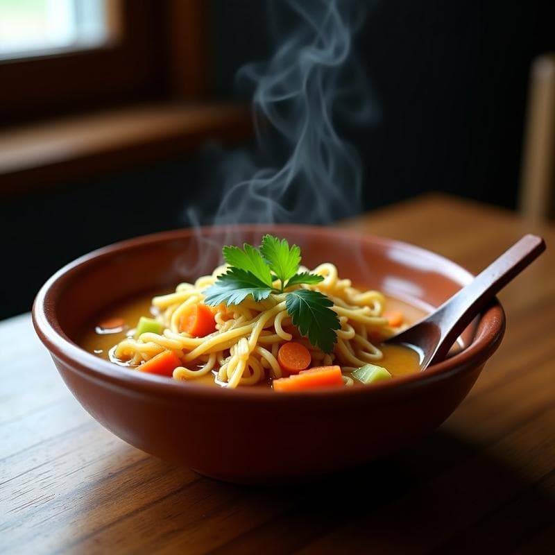 Estofado de Jackfruit y Batchoy con Caldo de Miso: Receta Filipina Vegana en Olla Express