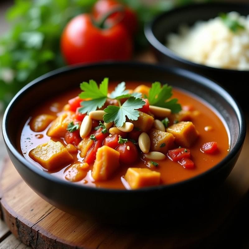 Estofado de Jackfruit en Salsa de Cacahuete y Tomate: Receta Vegana en Olla Exprés