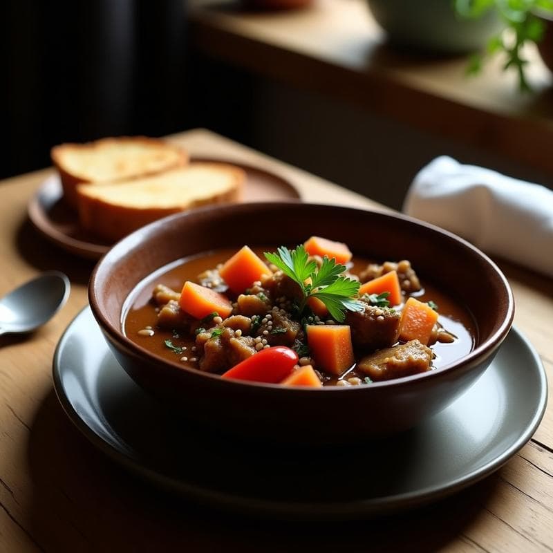 Estofado de Jackfruit y Champiñones Portobello: Receta Vegana con Toque a Carne en Thermomix