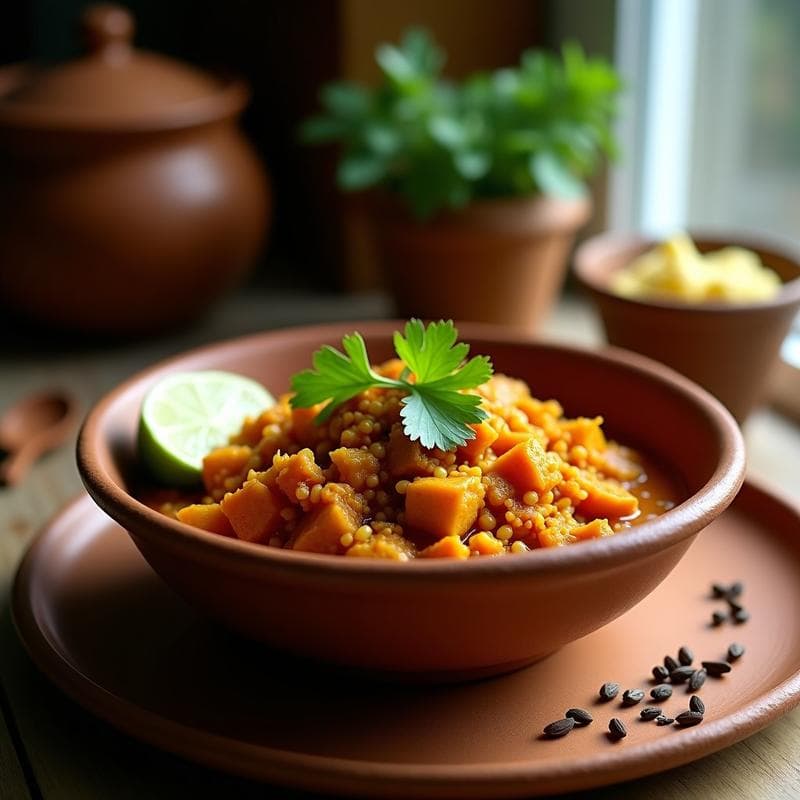 Estofado de Jackfruit y Celebración de Especias: Receta Vegana India en Olla Express