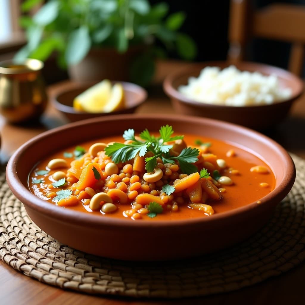 Estofado de Jackfruit y Lentejas Rojas en Salsa de Tamarindo: Receta Indú Vegana