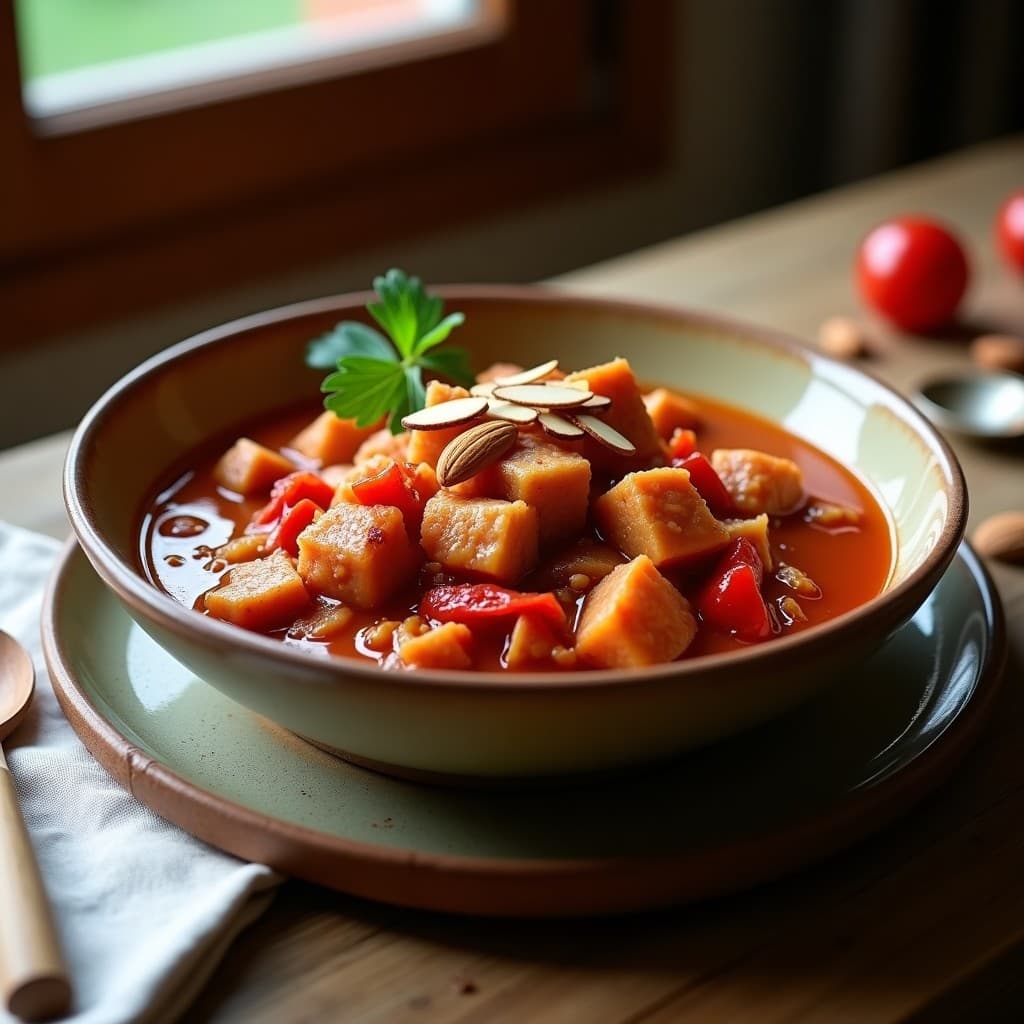 Estofado de Jackfruit y Pimientos Piquillo: Receta Vegana Española en Thermomix