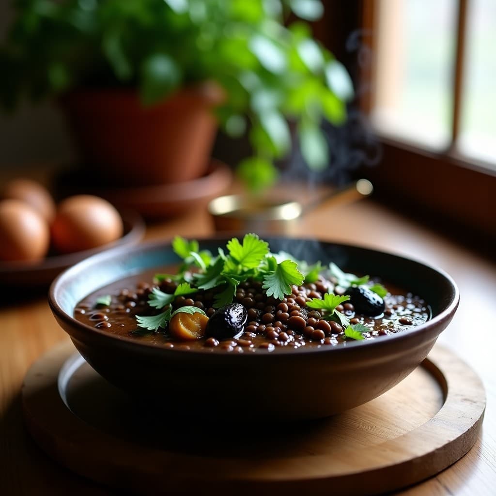 Estofado de Lentejas Beluga y Kokum: Receta India Keto en Olla Express con Toque Ácido