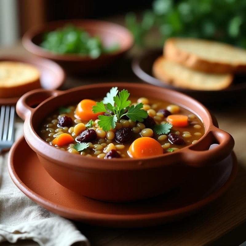 Estofado de Lentejas y Ciruelas Pasas con Jengibre: Receta en Olla Lenta Vegana y Reconfortante