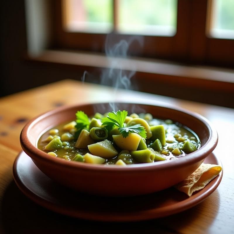 Estofado de Nopales y Tomate Verde: Receta Mexicana Vegana en Olla Lenta con Toque Picante