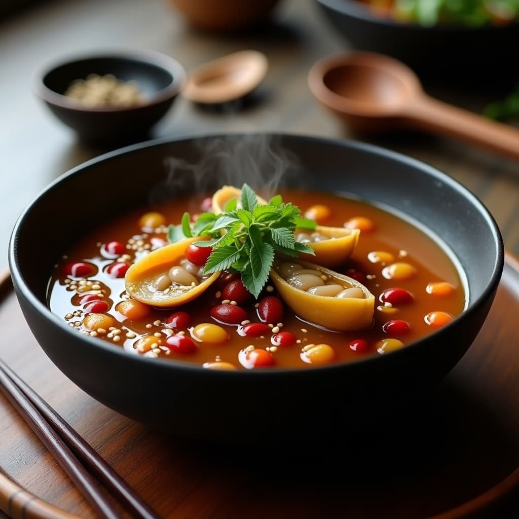 Estofado de Ostras y Frijoles Adzuki: Receta Japonesa Tradicional en Olla Lenta con Umami