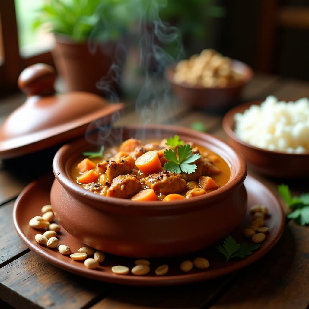 Estofado de Pollo y Cacahuetes: Receta Africana en Olla Lenta con Toque Exótico