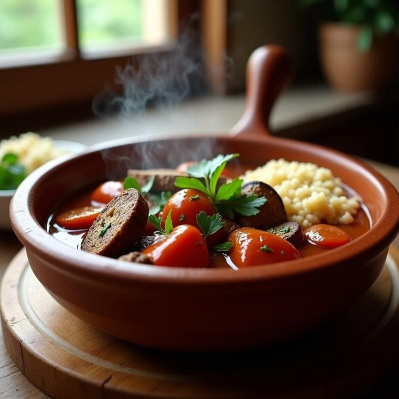 Estofado de Seitán y Champiñones: Receta en Olla Lenta Vegana y Alta en Proteína