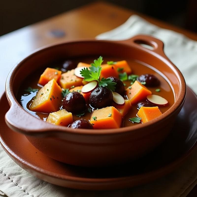 Estofado de Seitan con Ciruelas Pasas y Especias Beréber: Receta Vegana en Olla Exprés