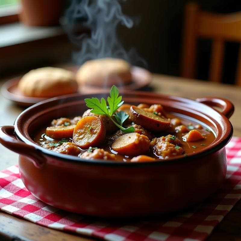 Estofado de Seitan y Champiñones Portobello: Receta Argentina Vegana en Olla Exprés