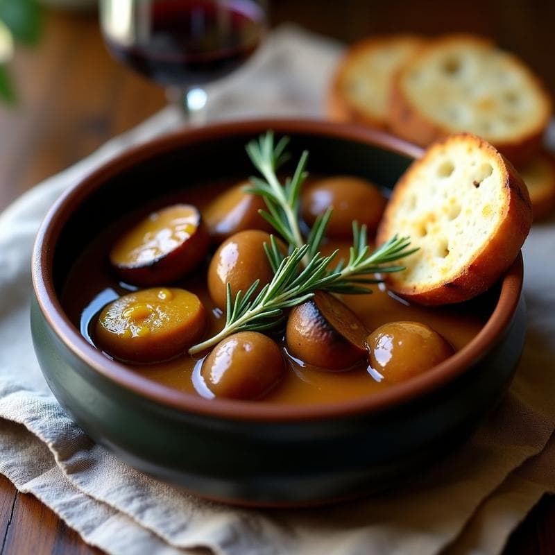 Estofado de Setas Portobello y Castañas: Receta Vegana de Otoño en Olla Lenta