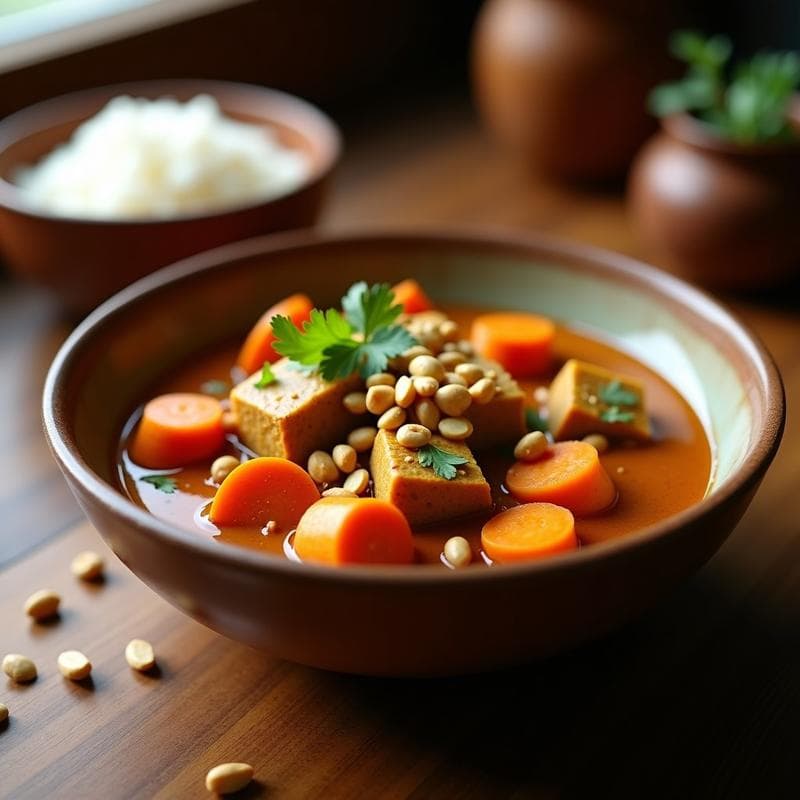 Estofado de Tempeh y Zanahorias con Jengibre: Receta Vegana en Olla Lenta con Toque Indonesio