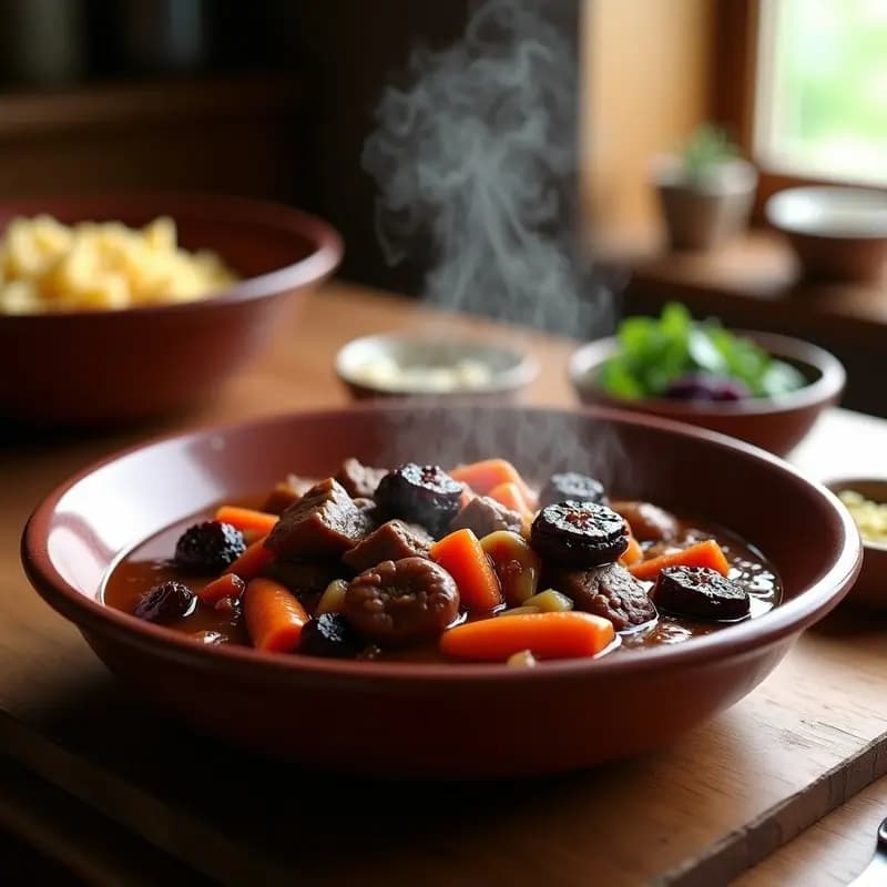 Estofado de ternera con ciruelas y vino tinto: Guiso de Slow Cooker con toque dulce