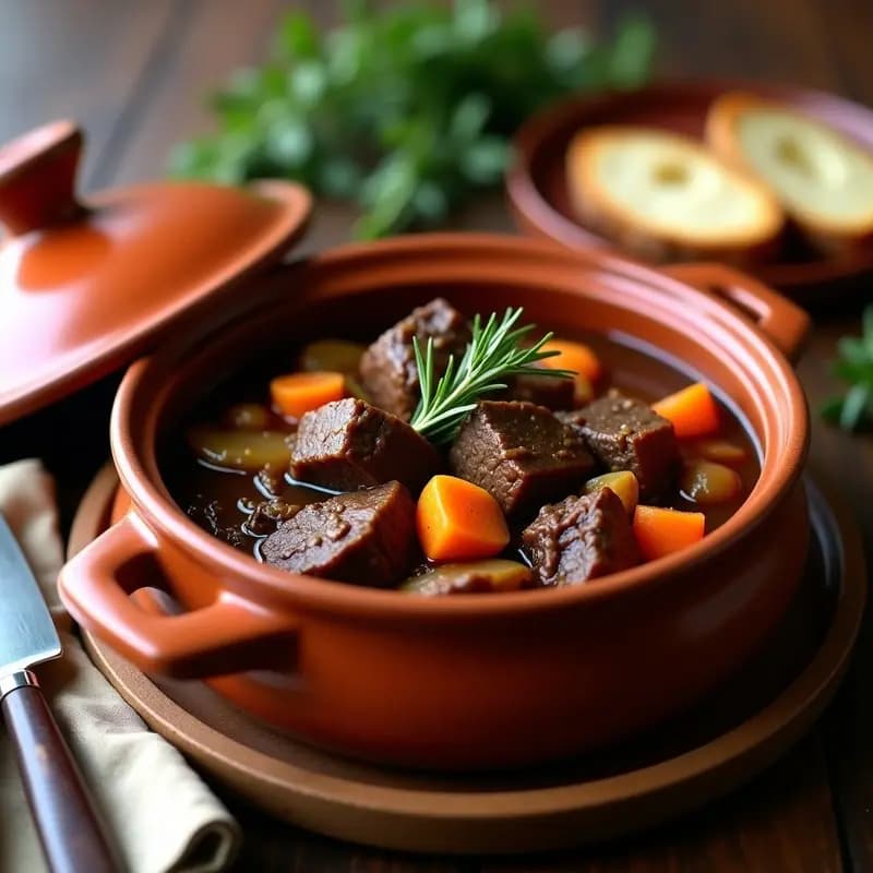 Estofado de Ternera con Setas y Vino Tinto: Receta de Montaña para Ocasiones Especiales