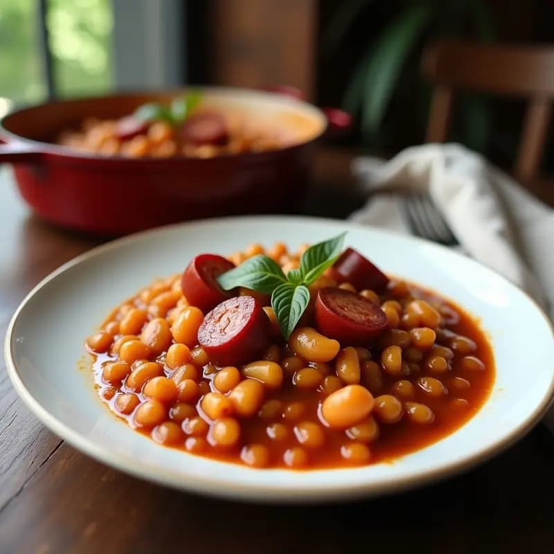 Fabada AsturianaExpress con Chorizo y Morcilla en Olla Rápida: Receta Tradicional en 45 Minutos