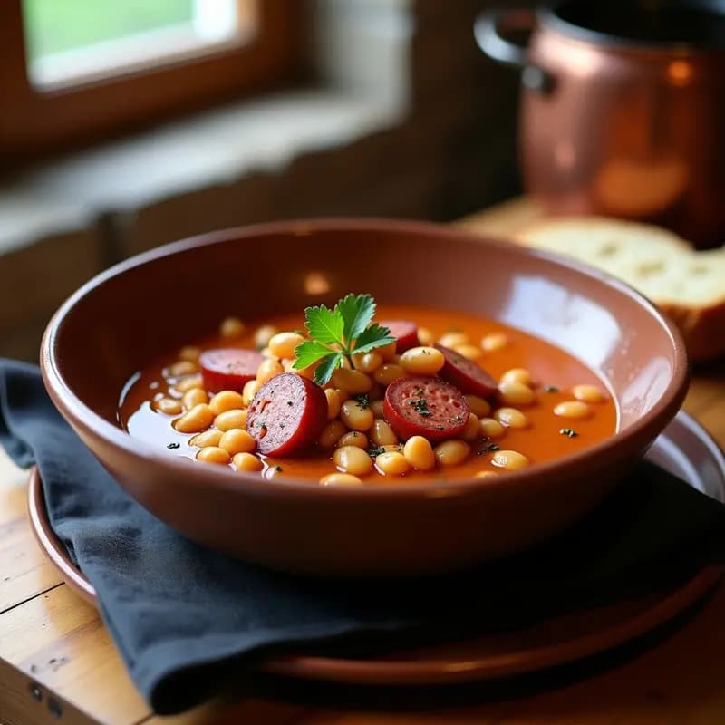 Ollo de Judías Pintas con Chorizo Vegano: Receta Asturiana Reconfortante en Olla Exprés
