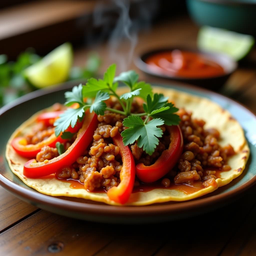 Fajitas de Jackfruit Desmenuzado y Pimientos con Salsa Chipotle: Receta Vegana Mexicana en 20 Minutos