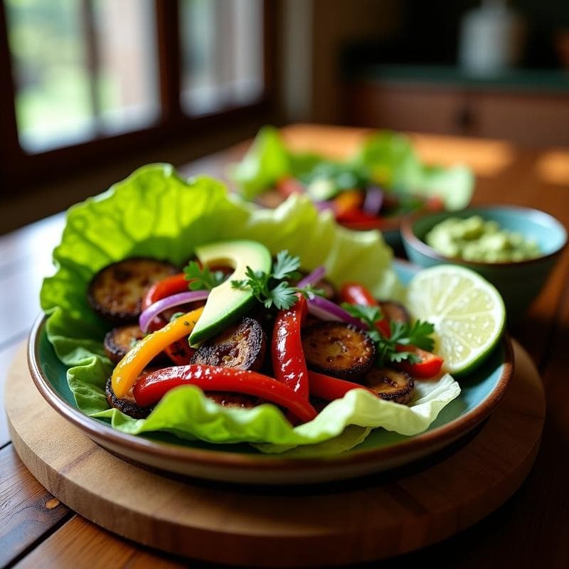 Fajitas de Portobello con Pimientos y Cebolla Morada: Receta en Airfryer y Sin Gluten