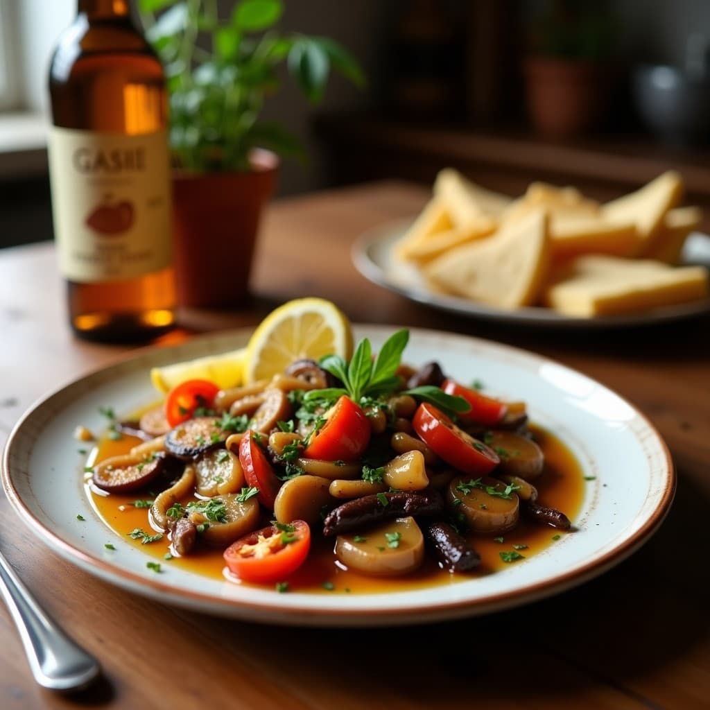 Fajitas de Portobello y Pimientos: Receta Vegana en Airfryer con Aderezo de mostaza y miel