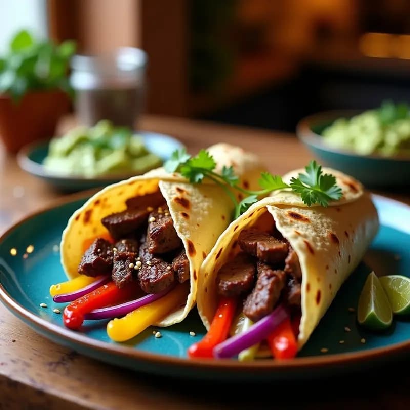Fajitas de Ternera con Pimientos Asados y Guacamole: Receta Mexicana para Tupper