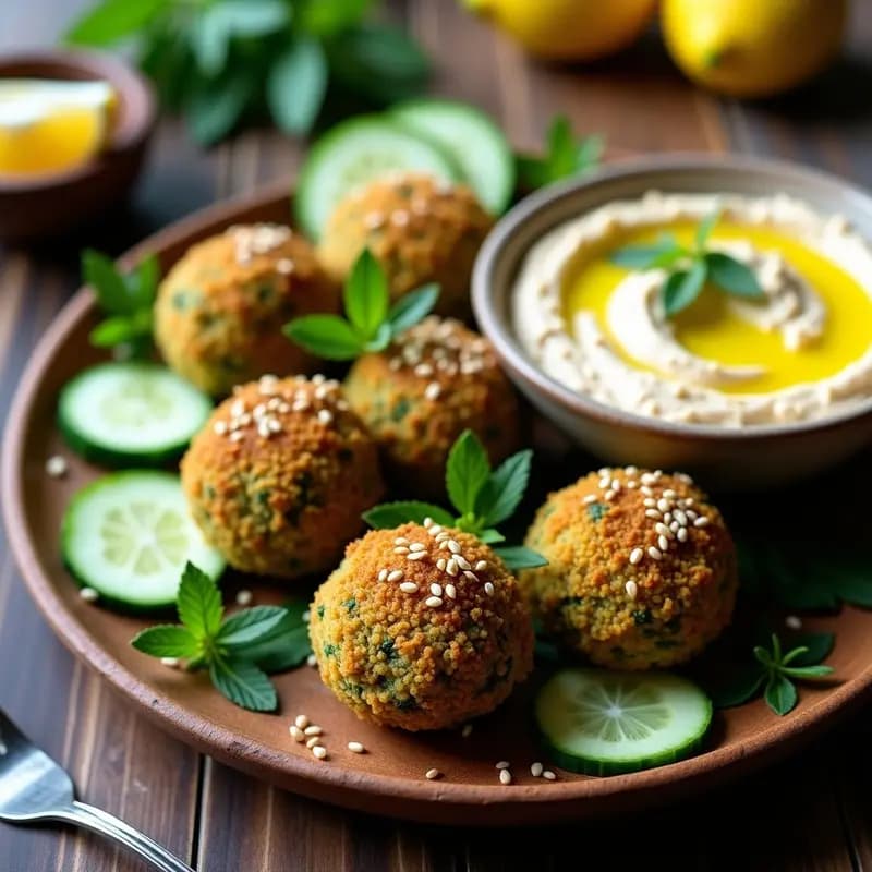 Falafel de Alubias Blancas y Espirulina: Aperitivo Egipcio Crujiente en Airfryer