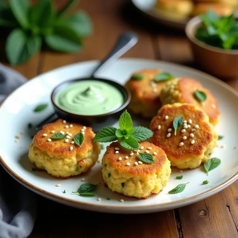 Falafel de Alubias Blancas con Salsa de Menta: Receta Líbano Keto en Airfryer y Crujiente