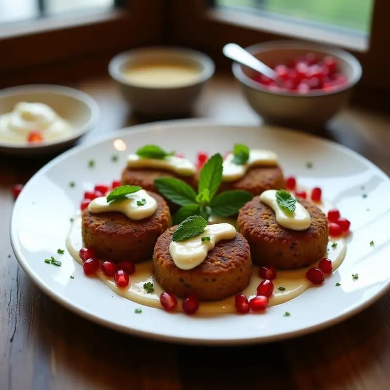 Falafel de Alubias Negras con Tahini y Granada: Entrante Libanés Sin Gluten