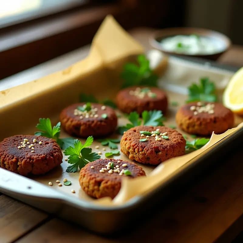 Falafel de Garbanzo Negro al Horno: Receta Egipcia Vegana y Crujiente