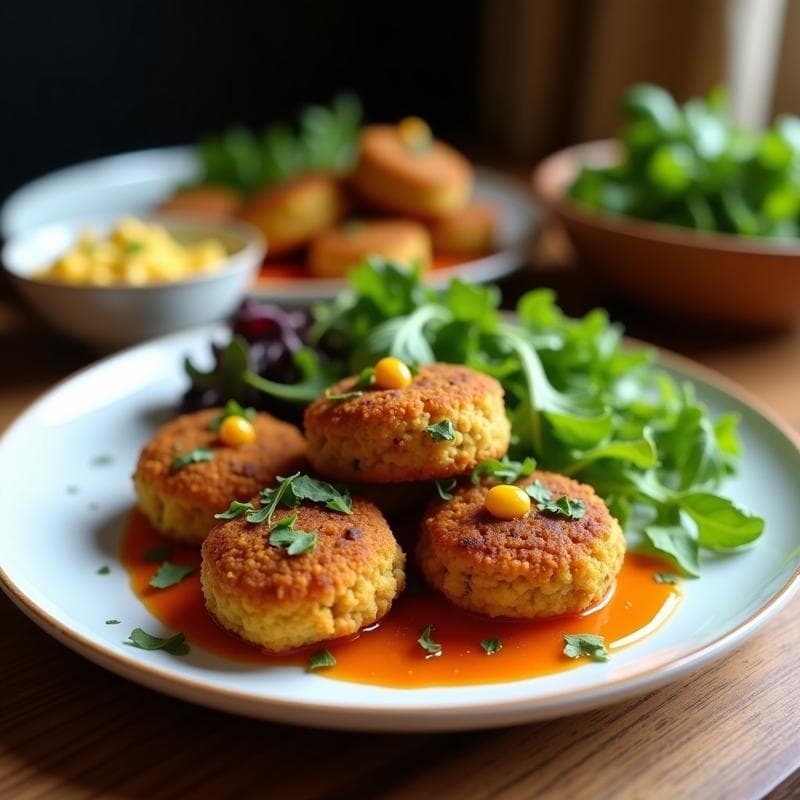 Falafel de Garbanzo Negro y Remolacha: Receta en Airfryer Crujiente y Colorida