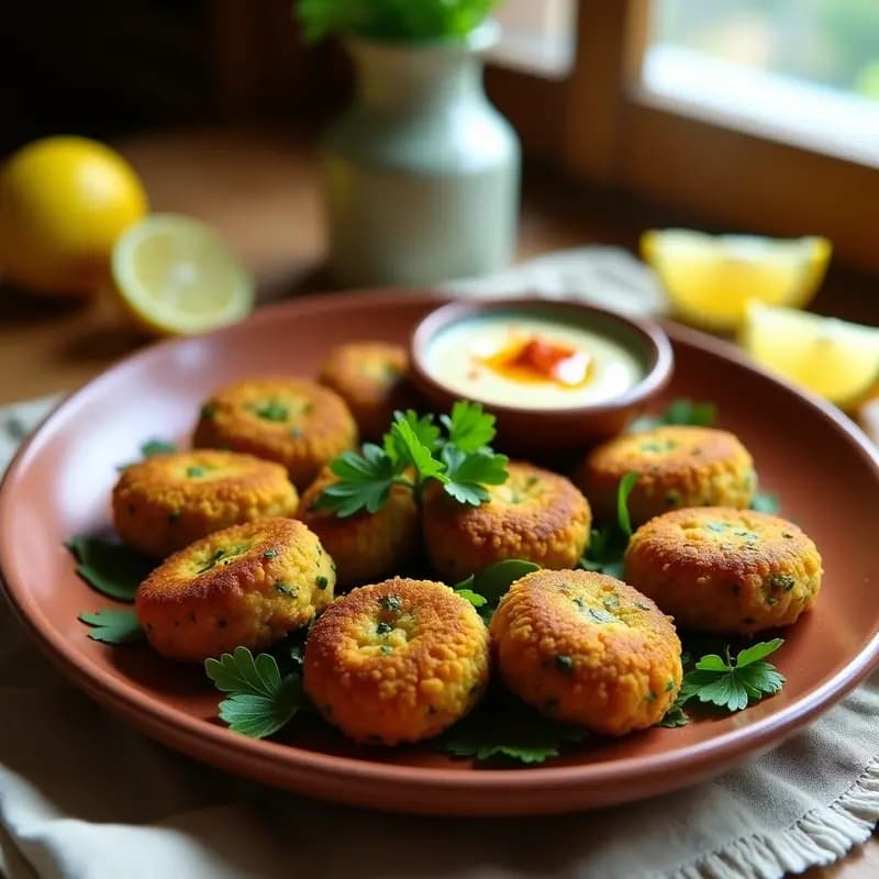 Falafel de Garbanzos y Hierbas Frescas: Receta Árabe Crujiente y Vegana en Airfryer