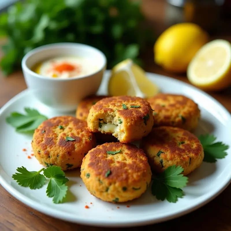 Falafel de Garbanzos y Cilantro: Hamburguesas Árabes en Airfryer sin Aceite