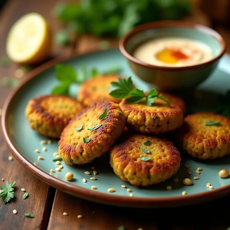 Falafel de Garbanzos y Hierbas al Horno: Receta Libanesa Keto y Crujiente