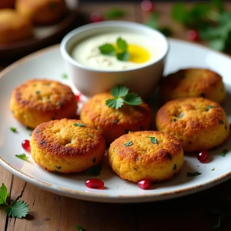 Falafel de Garbanzos al Horno con Salsa de Ajo: Receta de Oriente Medio Crujiente