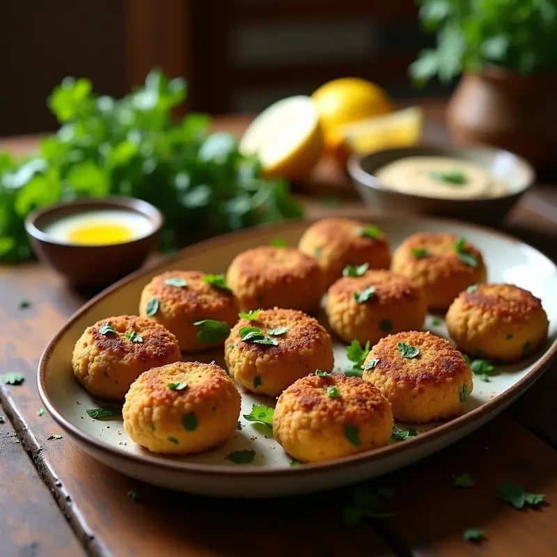 Falafel Libanés con Garbanzos y hierbas: Croquetas al Horno sin Gluten y Veganas