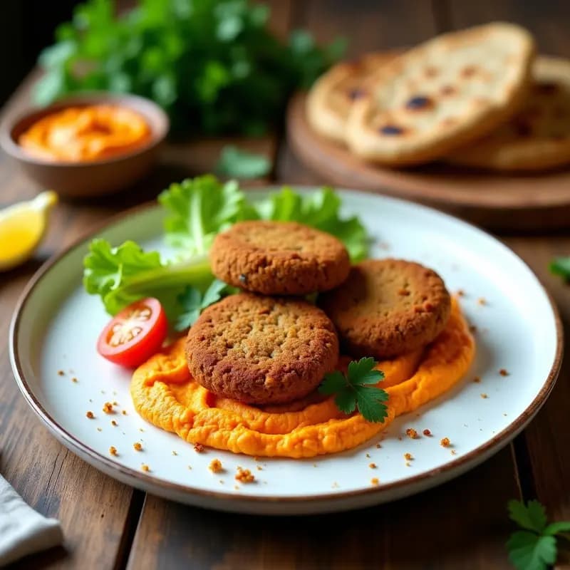Falafel de Garbanzos con Hummus y Pan de Pita: Entrante Vegano y Crujiente