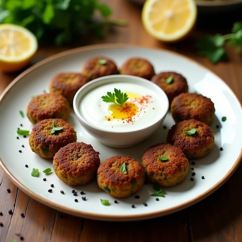 Falafel de Garbanzos Negros y Cilantro con Salsa de Yogur de Soja: Receta en Thermomix Crujiente y Sin Fritura